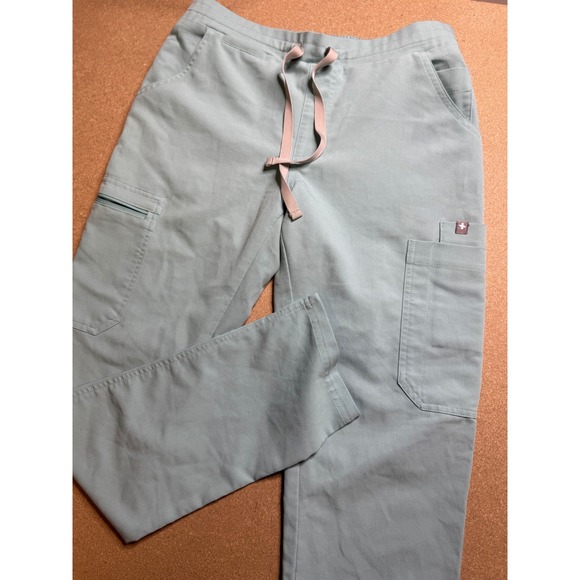 FIGS Technical Collection Womens XS Scrub Pants Drawstring Light Blue - Picture 3 of 6